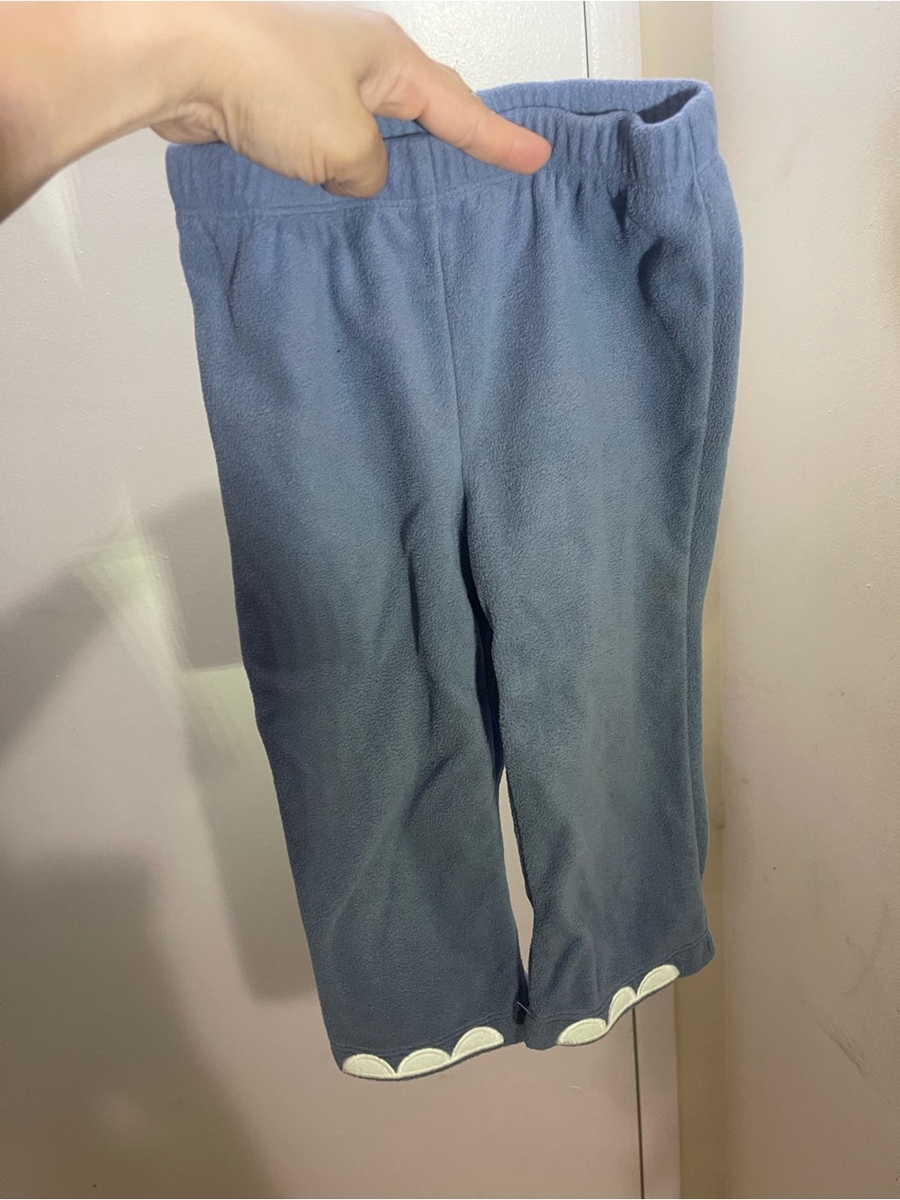 Carter's Navy Blue Fleece Pull-On Joggers with Scallop Hem